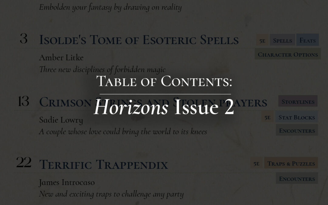 Horizons 2 Table of Contents